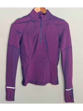 Rare Lululemon Two Toned Ribbed Half Zip Running Long Sleeve